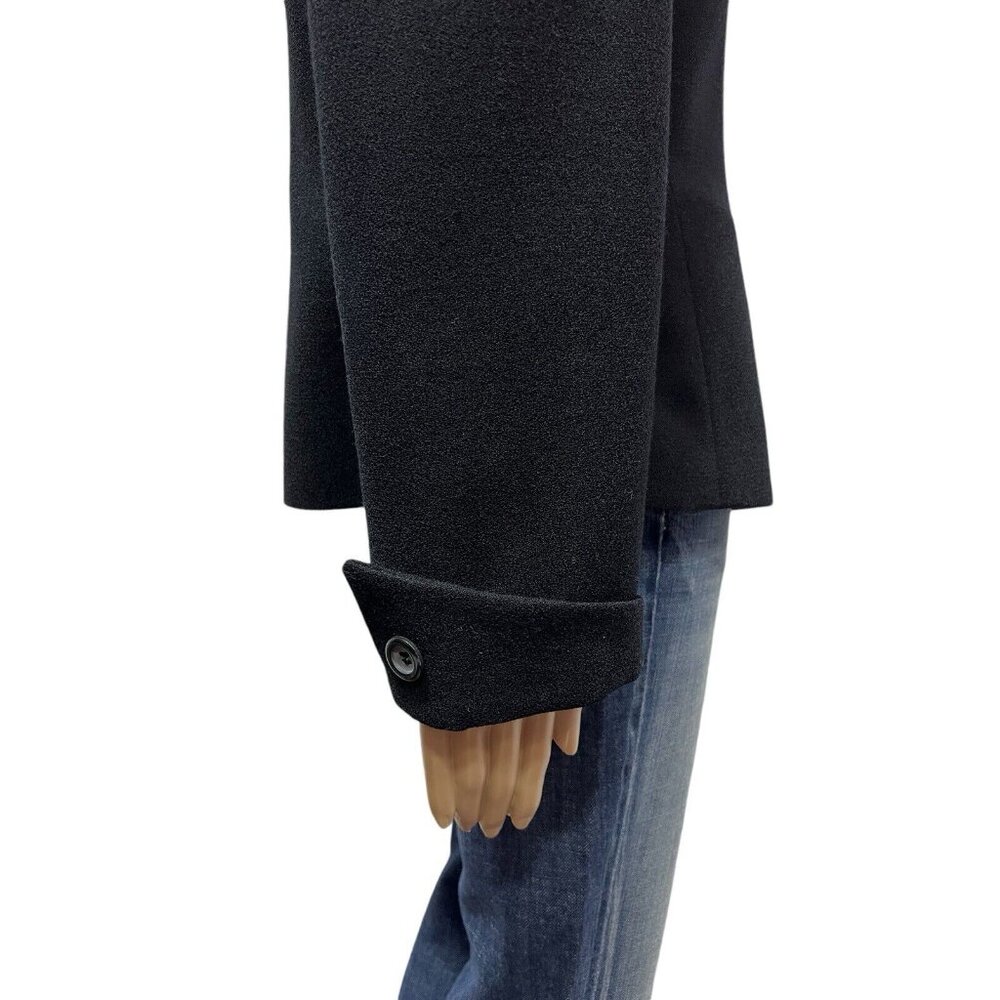 Valerie Stevens Women Wool Blazer Jacket Size 10 Black Buttons - Picture 4 of 10